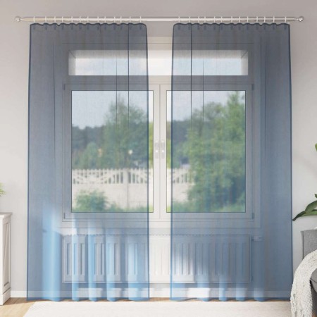 Cortinas de gasa con trabillas 2 uds azul real 140x245 cm von , Vorhänge und Gardinen - Ref: Foro24-4102304, Preis: 15,15 €, ...