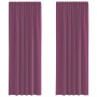 Cortinas de gasa con trabillas 2 uds morado 140x260 cm von , Vorhänge und Gardinen - Ref: Foro24-4102295, Preis: 15,49 €, Rab...