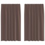 Cortinas de gasa con trabillas 2 uds. marrón von , Vorhänge und Gardinen - Ref: Foro24-4102262, Preis: 13,58 €, Rabatt: %