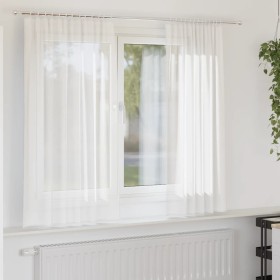 Cortinas de gasa con trabillas 2 uds. color blanco 140x140 cm by , Curtains and curtains - Ref: Foro24-4102331, Price: 16,81 ...
