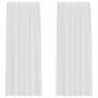 Cortinas de gasa con trabillas 2 uds. color blanco 140x225 cm von , Vorhänge und Gardinen - Ref: Foro24-4102333, Preis: 14,93...