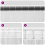 Cortinas de gasa con trabillas 2 uds. color blanco 140x225 cm von , Vorhänge und Gardinen - Ref: Foro24-4102333, Preis: 14,93...