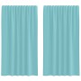Cortinas de gasa con trabillas 2 uds turquesa 140x175 cm von , Vorhänge und Gardinen - Ref: Foro24-4102327, Preis: 16,70 €, R...