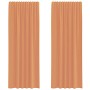 Cortinas de gasa con trabillas 2 uds terracota 140x260 cm von , Vorhänge und Gardinen - Ref: Foro24-4102325, Preis: 15,49 €, ...
