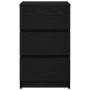 Mesilla de noche con 3 cajones color negro 39x35x65 cm von , Nachttische - Ref: Foro24-861339, Preis: 62,65 €, Rabatt: %