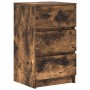 Mesilla de noche con 3 cajones roble ahumado 39x35x65 cm de , Mesitas de noche - Ref: Foro24-861345, Precio: 61,76 €, Descuen...