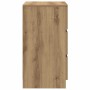 Mesilla de noche con 3 cajones roble artesanal 39x35x65 cm by , Nightstands - Ref: Foro24-861353, Price: 63,91 €, Discount: %