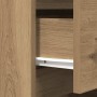 Mesilla de noche con 3 cajones roble artesanal 39x35x65 cm by , Nightstands - Ref: Foro24-861353, Price: 63,91 €, Discount: %
