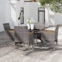 5-piece synthetic rattan garden dining set in gray color. by vidaXL, Garden sets - Ref: Foro24-3058495, Price: 364,59 €, Disc...