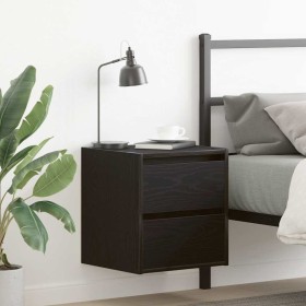 Mesilla de noche de pared roble negro 38x34x40 cm de , Mesitas de noche - Ref: Foro24-861249, Precio: 47,57 €, Descuento: %