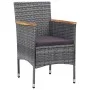 5-piece synthetic rattan garden dining set in gray color. by vidaXL, Garden sets - Ref: Foro24-3058495, Price: 377,76 €, Disc...