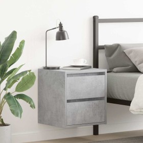Mesillas de noche de pared 2 uds gris hormigón 38x34x40 cm by , Nightstands - Ref: Foro24-861254, Price: 78,11 €, Discount: %