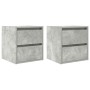 Mesillas de noche de pared 2 uds gris hormigón 38x34x40 cm von , Nachttische - Ref: Foro24-861254, Preis: 78,11 €, Rabatt: %