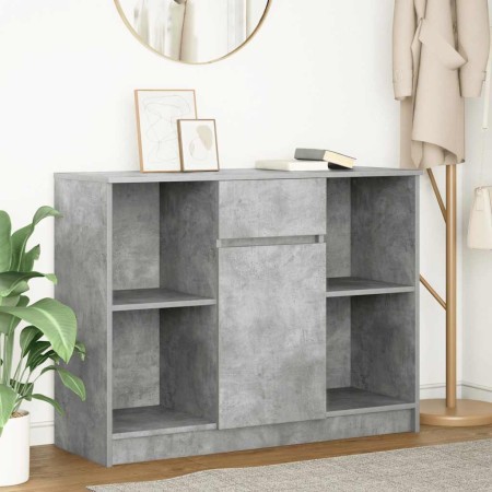 Aparador con cajón gris hormigón 101x35x76 cm madera ingeniería von , Sideboards - Ref: Foro24-861565, Preis: 90,83 €, Rabatt: %