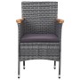 5-piece synthetic rattan garden dining set in gray color. by vidaXL, Garden sets - Ref: Foro24-3058495, Price: 364,59 €, Disc...