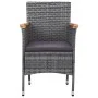 Garten Essgarnitur 5 Stück Kunststoff Rattan grau von vidaXL, Gartensets - Ref: Foro24-3058495, Preis: 377,76 €, Rabatt: %