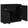 Aparador con cajón roble negro 71x35x65 cm madera de ingeniería by , Sideboards - Ref: Foro24-861599, Price: 79,73 €, Discoun...