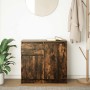 Aparador con cajón roble ahumado 71x35x65 cm madera ingeniería by , Sideboards - Ref: Foro24-861602, Price: 75,06 €, Discount: %
