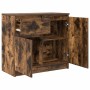 Aparador con cajón roble ahumado 71x35x65 cm madera ingeniería by , Sideboards - Ref: Foro24-861602, Price: 75,06 €, Discount: %