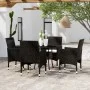 5-piece black synthetic rattan garden dining set by vidaXL, Garden sets - Ref: Foro24-3058488, Price: 331,83 €, Discount: %