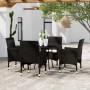 Garten Esstischgarnitur 5 Stück Kunststoff Rattan schwarz von vidaXL, Gartensets - Ref: Foro24-3058488, Preis: 313,15 €, Raba...