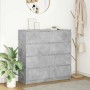 Aparador de madera de ingeniería gris hormigón 100x35x99 cm by , Sideboards - Ref: Foro24-3328492, Price: 164,67 €, Discount: %