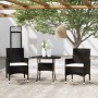 3-teiliges Garten-Ess-Set aus schwarzem synthetischem Rattan von vidaXL, Gartensets - Ref: Foro24-3058478, Preis: 226,21 €, R...