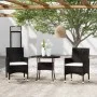 Juego de comedor para jardín 3 piezas ratán sintético negro de vidaXL, Conjuntos de jardín - Ref: Foro24-3058478, Precio: 224...