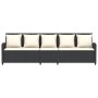 Sofá de jardín de 5 plazas con cojines ratán sintético negro by , Garden sets - Ref: Foro24-4104111, Price: 287,17 €, Discoun...