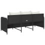 Sofá de jardín de 3 plazas con cojines ratán sintético negro by , Outdoor sofas - Ref: Foro24-4104172, Price: 218,28 €, Disco...