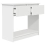 Mesa consola con cajones blanca 85,5x38,5x74,5 cm de , Mesas auxiliares - Ref: Foro24-861391, Precio: 66,40 €, Descuento: %