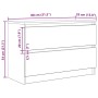 Mueble de TV de madera de ingeniería blanco 80x35x54 cm by , TV Furniture - Ref: Foro24-861787, Price: 85,62 €, Discount: %