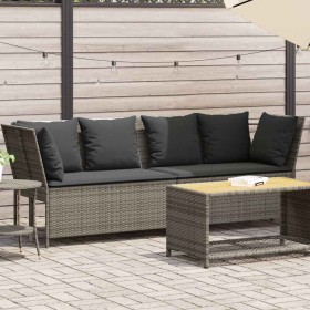 Sofá de jardín con cojines ratán sintético gris von , Outdoor-Sofas - Ref: Foro24-4104124, Preis: 275,35 €, Rabatt: %