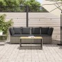 Sofá de jardín con cojines ratán sintético gris by , Outdoor sofas - Ref: Foro24-4104124, Price: 275,35 €, Discount: %