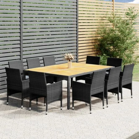 11-piece synthetic rattan garden dining set in gray color. by vidaXL, Garden sets - Ref: Foro24-3058567, Price: 951,85 €, Dis...