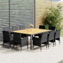 11-piece synthetic rattan garden dining set in gray color. by vidaXL, Garden sets - Ref: Foro24-3058567, Price: 874,95 €, Dis...