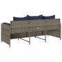 Sofá de jardín de 3 plazas con cojines ratán sintético gris von , Outdoor-Sofas - Ref: Foro24-4104179, Preis: 225,67 €, Rabat...