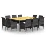 11-piece synthetic rattan garden dining set in gray color. by vidaXL, Garden sets - Ref: Foro24-3058567, Price: 951,85 €, Dis...
