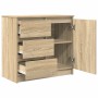 Aparador con cajón roble Sonoma 71x35x65 cm madera ingeniería by , Sideboards - Ref: Foro24-861573, Price: 83,15 €, Discount: %
