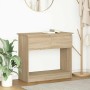 Mesa consola con cajones roble Sonoma 85,5x38,5x74,5 cm de , Mesas auxiliares - Ref: Foro24-861393, Precio: 64,75 €, Descuent...