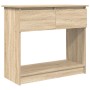Mesa consola con cajones roble Sonoma 85,5x38,5x74,5 cm de , Mesas auxiliares - Ref: Foro24-861393, Precio: 64,75 €, Descuent...