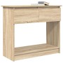 Mesa consola con cajones roble Sonoma 85,5x38,5x74,5 cm de , Mesas auxiliares - Ref: Foro24-861393, Precio: 64,75 €, Descuent...