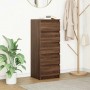 Aparador con cajones roble marrón 37,5x35x99 cm by , Sideboards - Ref: Foro24-861766, Price: 95,58 €, Discount: %
