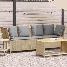 Sofá de jardín con cojines ratán sintético beige von , Outdoor-Sofas - Ref: Foro24-4104126, Preis: 275,35 €, Rabatt: %