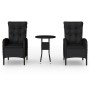 3-teilige Garten-Bistro-Garnitur aus schwarzem Kunststoff-Rattan von vidaXL, Gartensets - Ref: Foro24-3058544, Preis: 285,21 ...