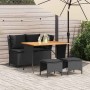Juego comedor jardín 4 piezas con cojines ratán sintético negro by , Garden sets - Ref: Foro24-4104132, Price: 298,71 €, Disc...