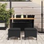 Juego comedor jardín 4 piezas con cojines ratán sintético negro by , Garden sets - Ref: Foro24-4104132, Price: 298,71 €, Disc...