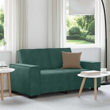 Sofá de 2 plazas de terciopelo verde oscuro 120 cm by , Sofas - Ref: Foro24-4105012, Price: 227,75 €, Discount: %