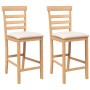 Taburetes de bar con cojines 2 uds madera maciza natural caucho von , Küchenhocker - Ref: Foro24-4102539, Preis: 121,77 €, Ra...