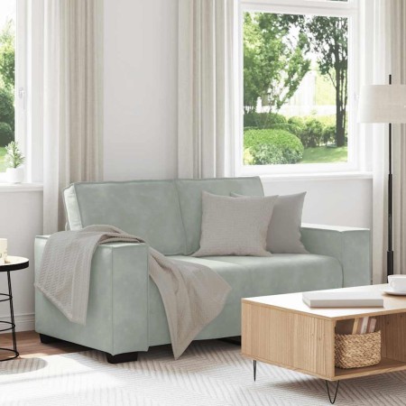 Sofá de 2 plazas de terciopelo gris claro 120 cm by , Sofas - Ref: Foro24-4105010, Price: 213,34 €, Discount: %